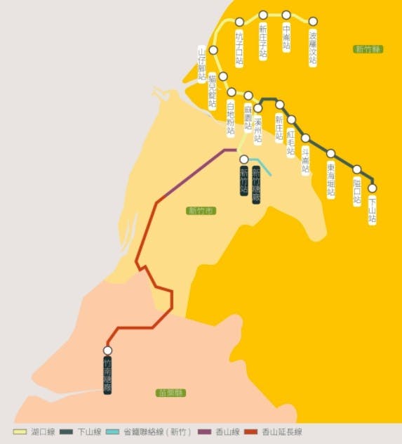 新竹地區五分仔車路線圖